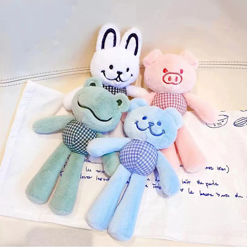 

15 см плюшевая Персонализированная Лягушка Кролик свинка кукла брелок сумка очаровательная детская милая кукла подарок на день рождения