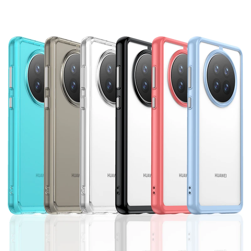 For Cover Huawei Mate 50 Pro Case Mate 50 Pro Capas Shockproof Bumper Back Transparent Colour Clear For Fundas Mate 50 Pro Cover