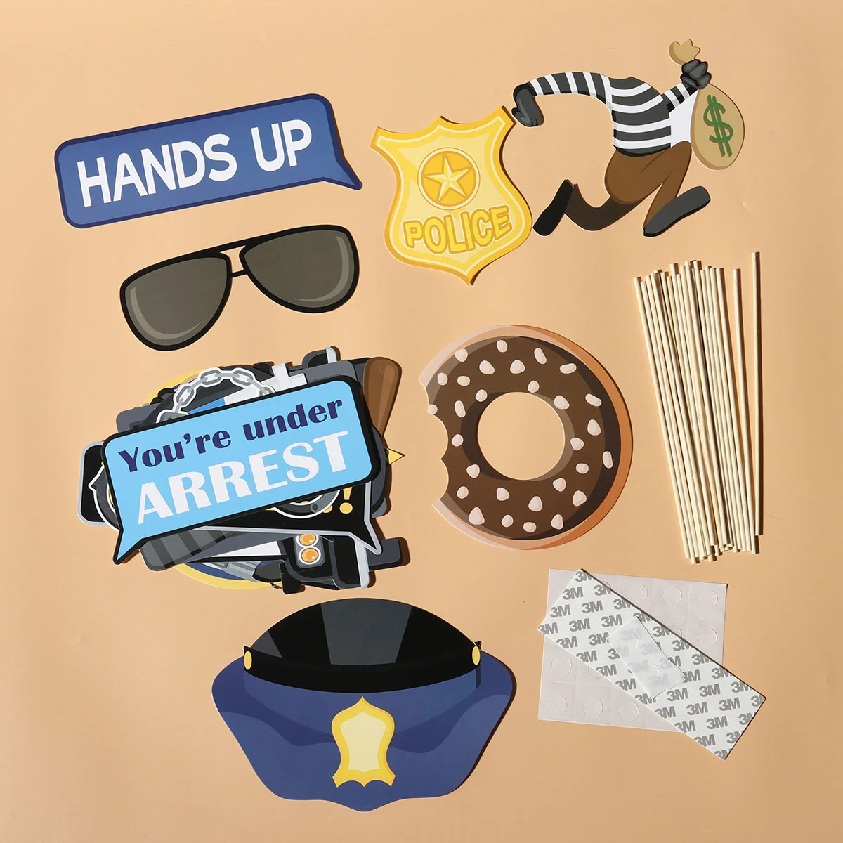 

Role Play Photo Props Funny Catching Thief Role Play Decoration Photo Props for Party Police stick