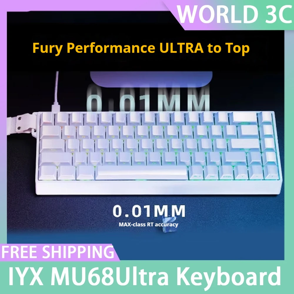IYX MU68Ultra Механическая клавиатура с магнитным переключателем RGB 8000 ГцПроводные