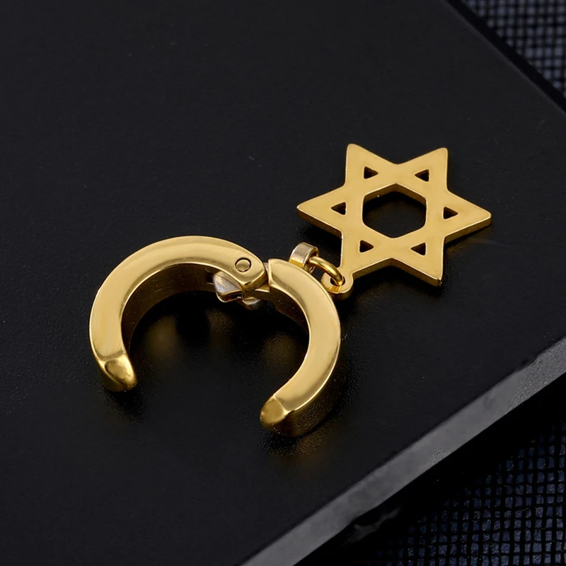 Женские и мужские серьги из нержавеющей стали в стиле панк