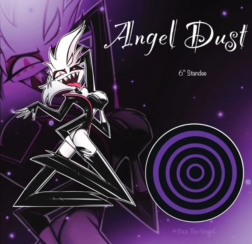 Фото Inn of Hell Plate Desk Decor Alastor Standing Angel Dust Collection Ornament Accesorios VOX Акриловая кукла Люцифер Модель Подарок №2