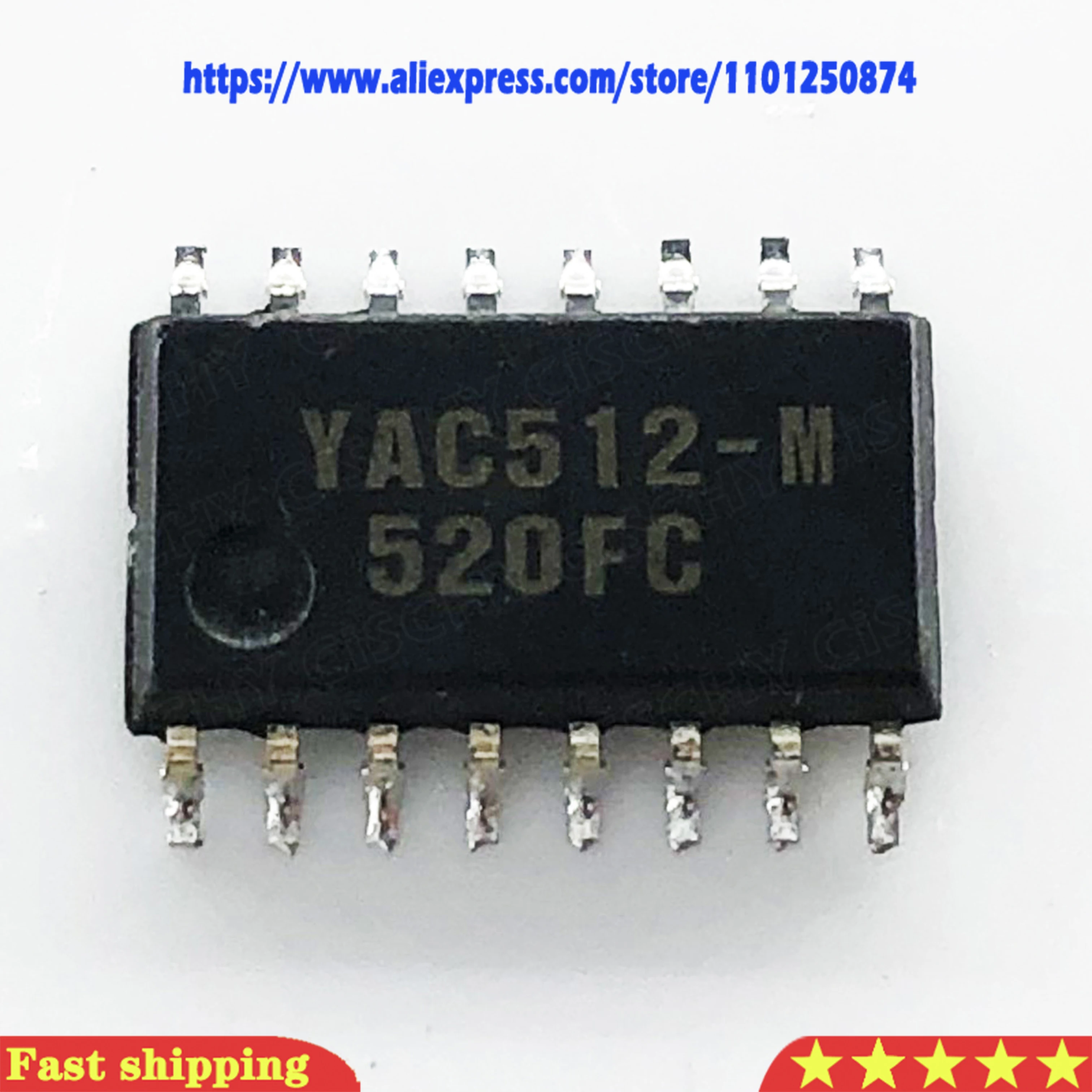 

5 шт. YAC512-M SOP16 YAC512 SOP лапками углублением SOP-16 5,2 мм