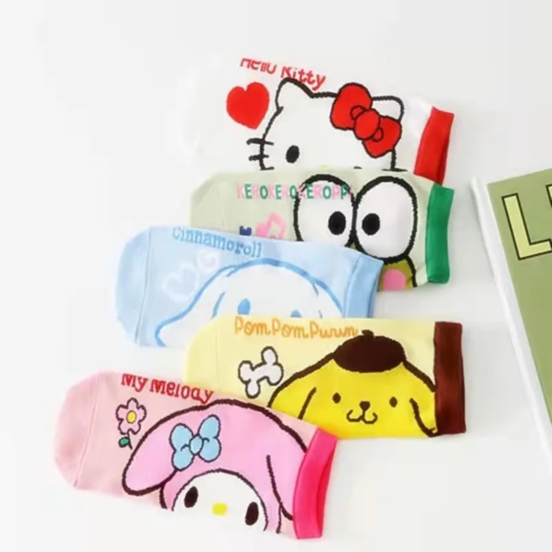 

Kawaii Japanese And Korean Cartoon Cute Big ear Dog Shallow Mouth Thin Cotton Socks Short Socks Low Help Girls Boat Socks Studen