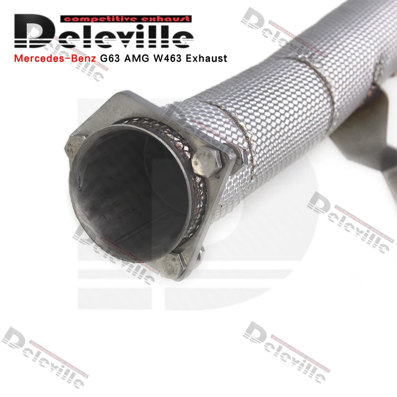 Фото Выпускной коллектор OEM из нержавеющей стали для Mercedes-Benz G63 AMG W463 2013-2019, прямой, без ограничений по потоку №5