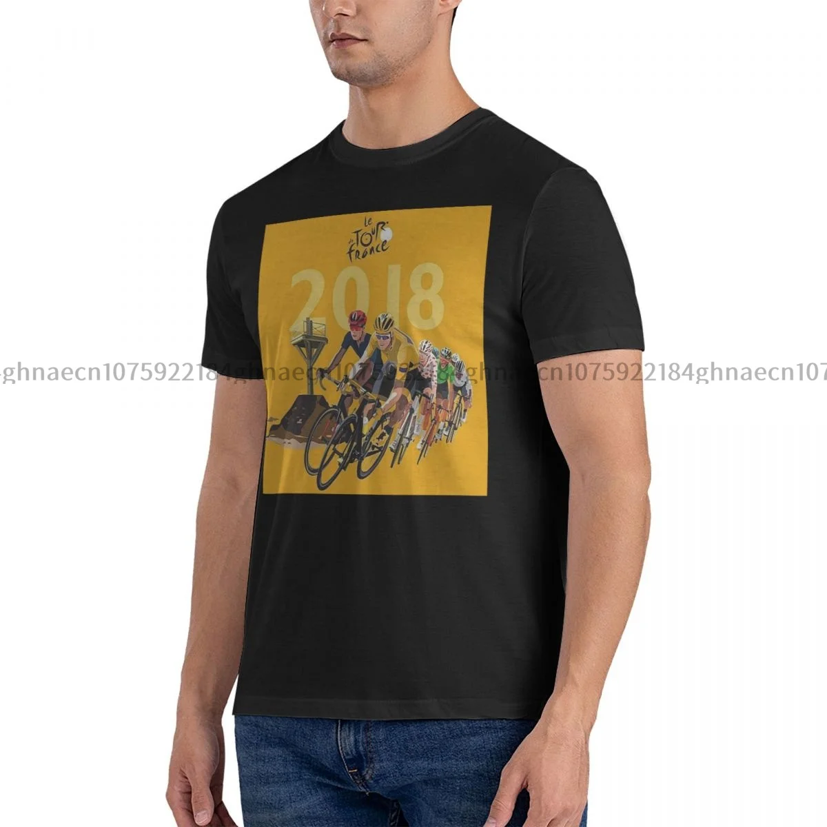 

2024 футболки Le Tour The France, забавная мужская одежда с рисунком из аниме на заказ