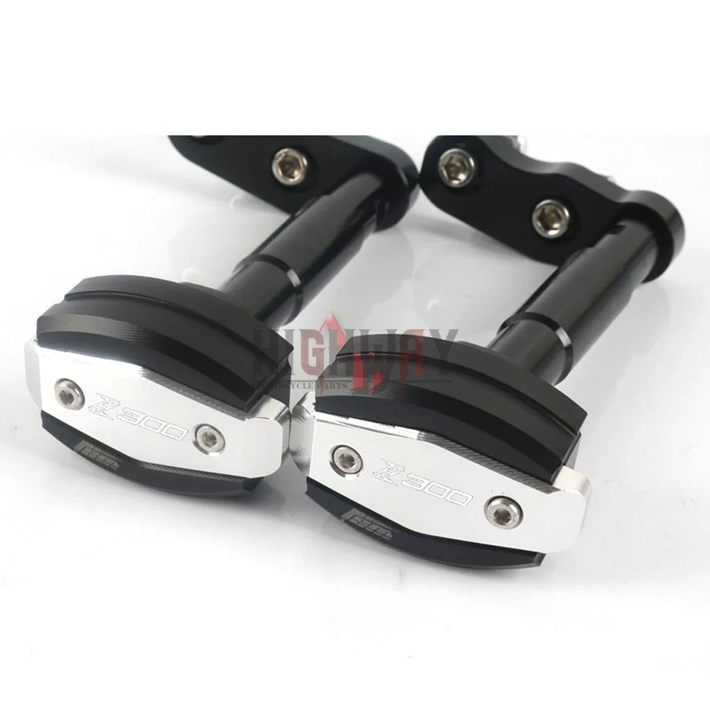 

Motorcycle Crash Pad Protector CNC Engine Cover Frame Sliders Falling Protection For KAWASAKI Z300 Z 300 2013-2016