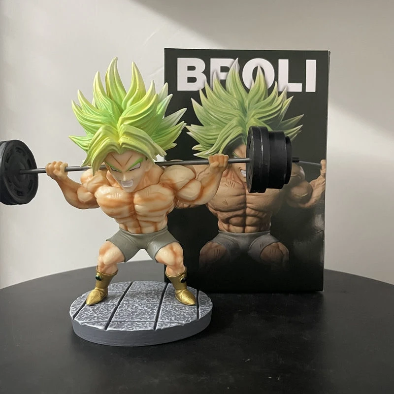 Фото Dragon Ball Gk Super Saiyan Легкое оружие Пятая пуля Фитнес Brolli Лифтинг Штанга Модель мышц в штучной упаковке Орнамент ручной работы №1