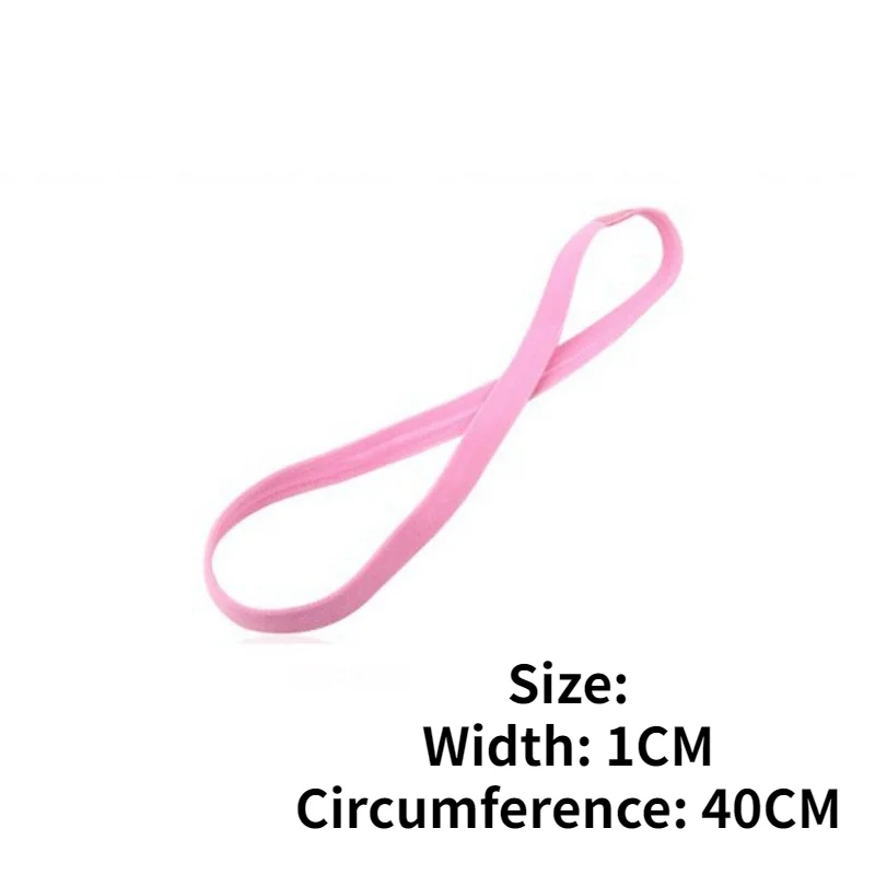 1 Pcs Women Sweatbands Football Yoga Pure Hair Bands Anti-slip Elastic Rubber Thin Sports Headband Men Hair Accessories Headwrap