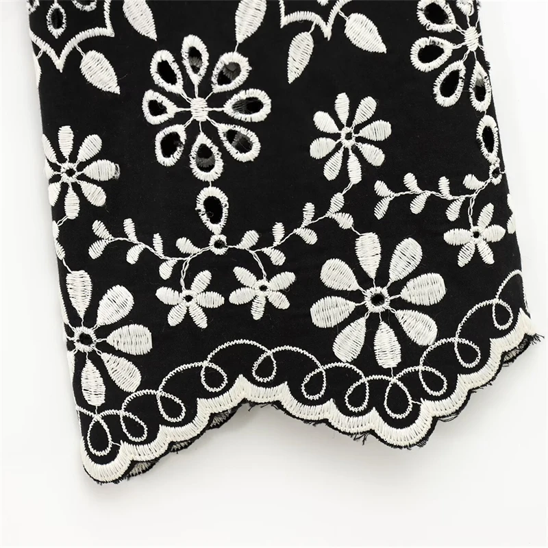 KEYANKETIAN 2025 весенний новый праздничный укороченный топ с вышивкой и v-образным