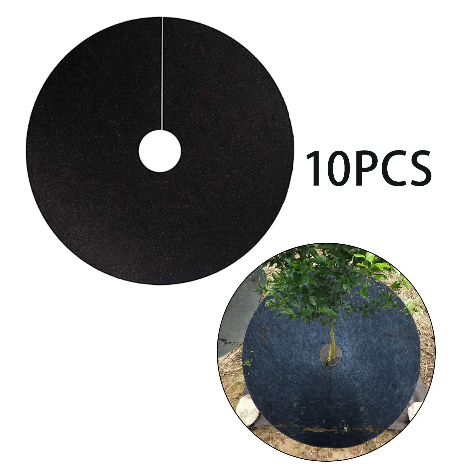 

10 Pieces 20.5inch Mulch Tree Rings for Control Degradable Material