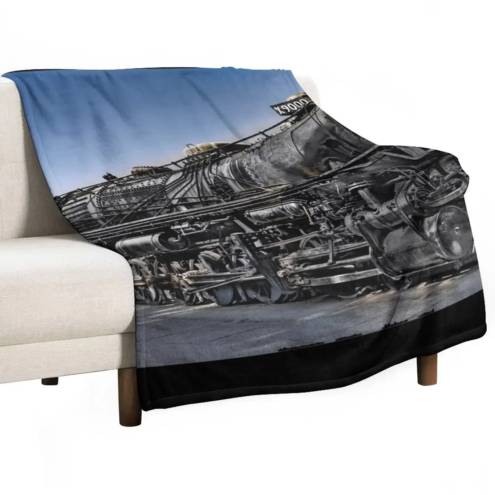 Паровоз Union Pacific No. 9000 - Декоративное одеяло Rail Giants Train Museum Pomona CA США