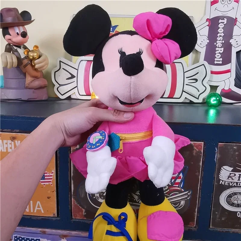 38 см винтажные часы Disney Микки и Минни кавайные классические Мультяшные Аниме