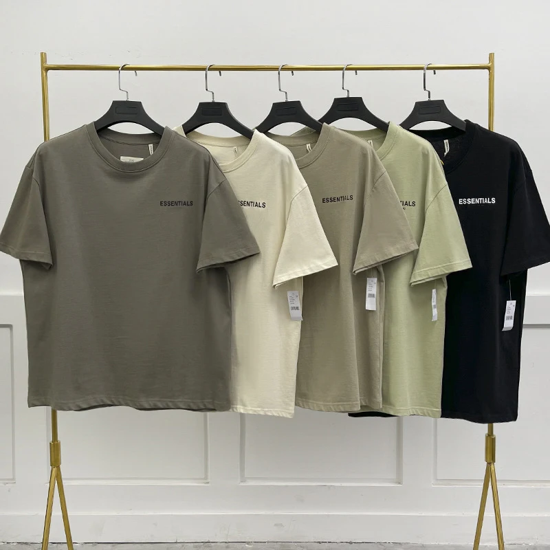 

Classic Summer Fashion Brand Jerry Lorenzo ESSENTIALS LOGO High Street Loose Short Sleeve T-shirt Unisex Tirp Tee