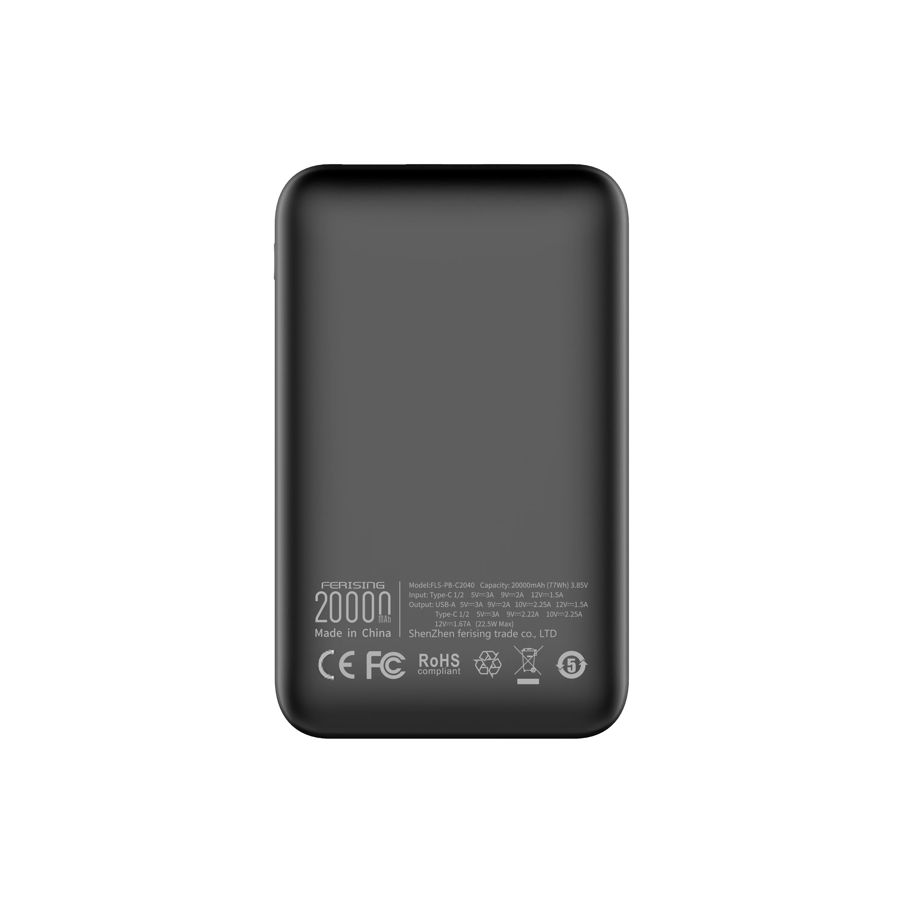 Фото FLS-C2040 Mini Type C PD 22,5 Вт Powerbank Портативная зарядка 20000 мАч Внешняя запасная батарея для iPhone Samsung Xiaomi Power Bank №4
