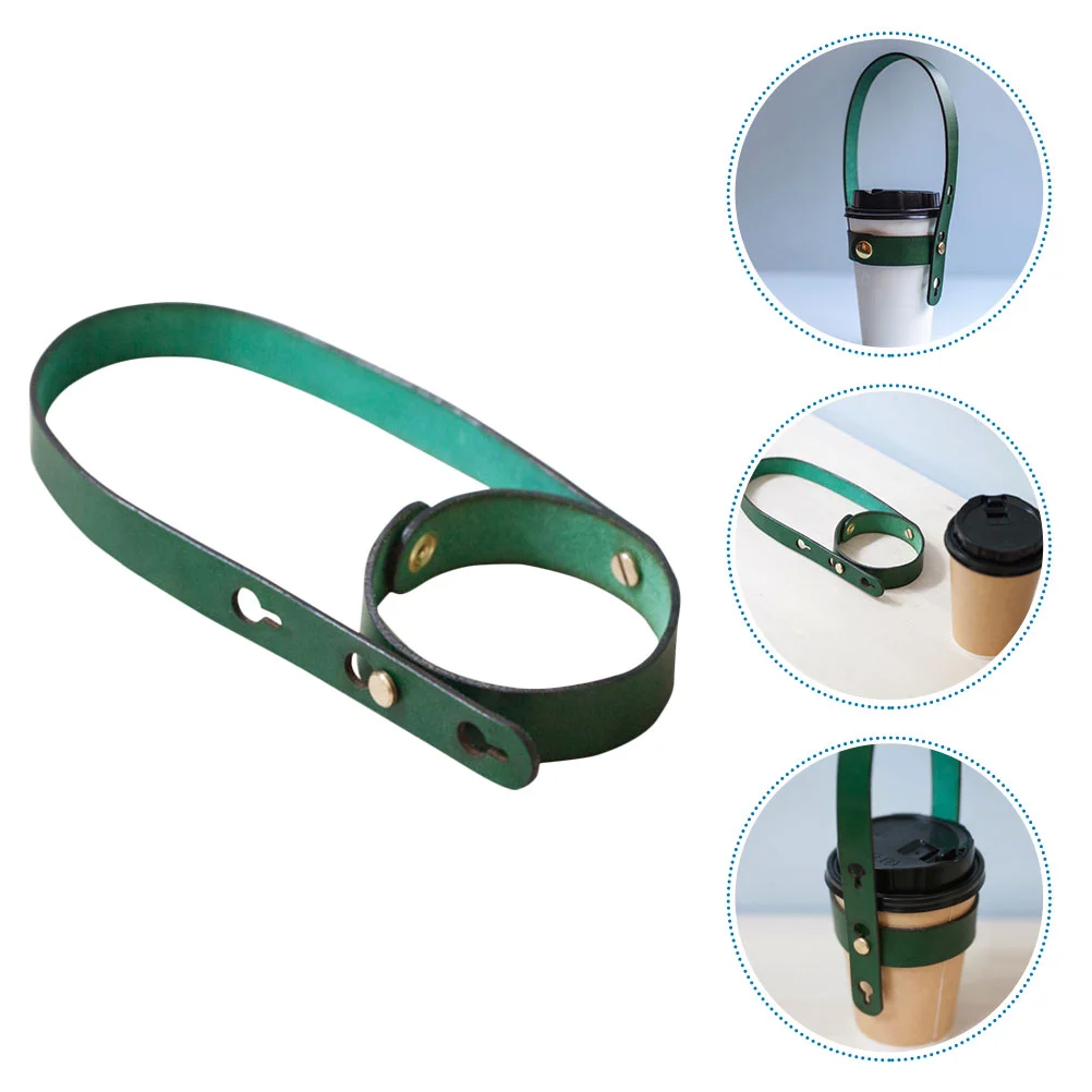 

Cup Coffee Sleeve Holder Sleeves Carrier Iced Insulator Takeout Handheld Leatherhot Cold Trays Pu Reusable Beer Carrying Sleev