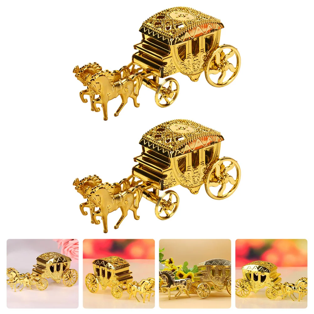 

Box Candy Carriage Wedding Boxes Giftjewelry Pumpkin Cart Case Favor Holder Trinket Centerpiece Treat Decor Shower