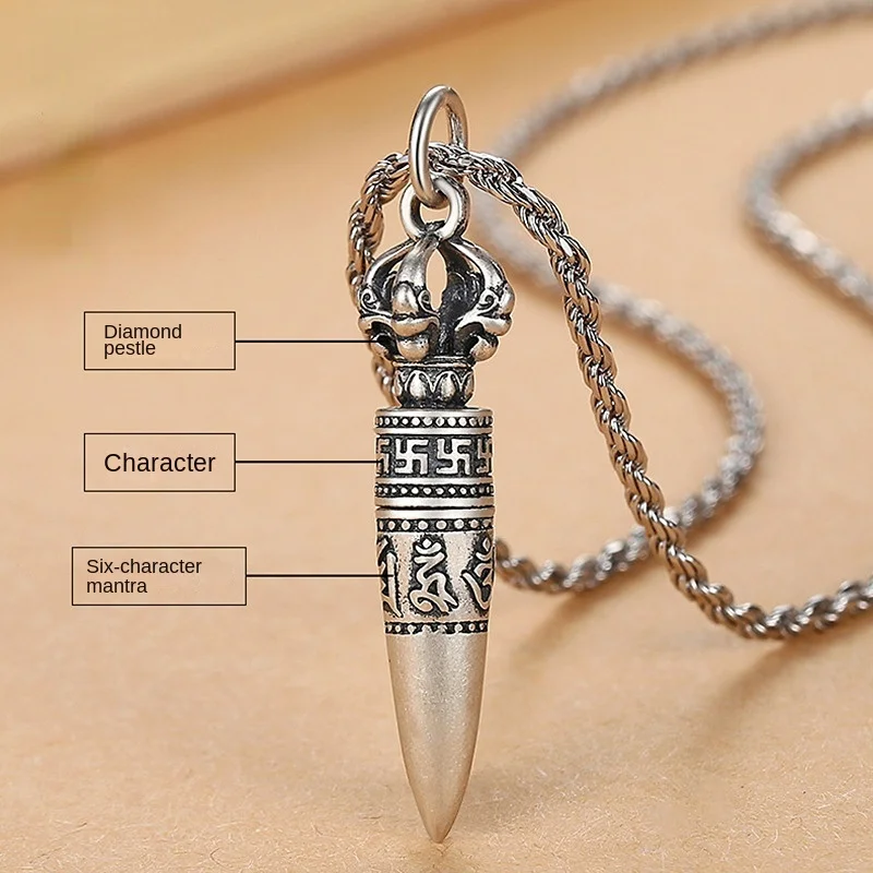 

Fashion Simple Vajra Pestle Gawu Box Necklaces For Men And Women Can Be Opened To Hide Things Pendant Sweater Chain Punk Jewelry