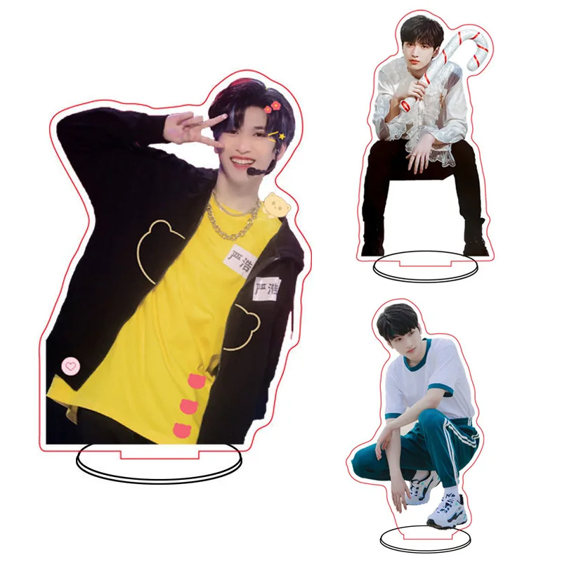 

TNT Yan Haoxiang HD Poster Stand Up Transparent Double-sided Acrylic Desktop Stop Sign Humanoid Ornaments Home Decor Accessories