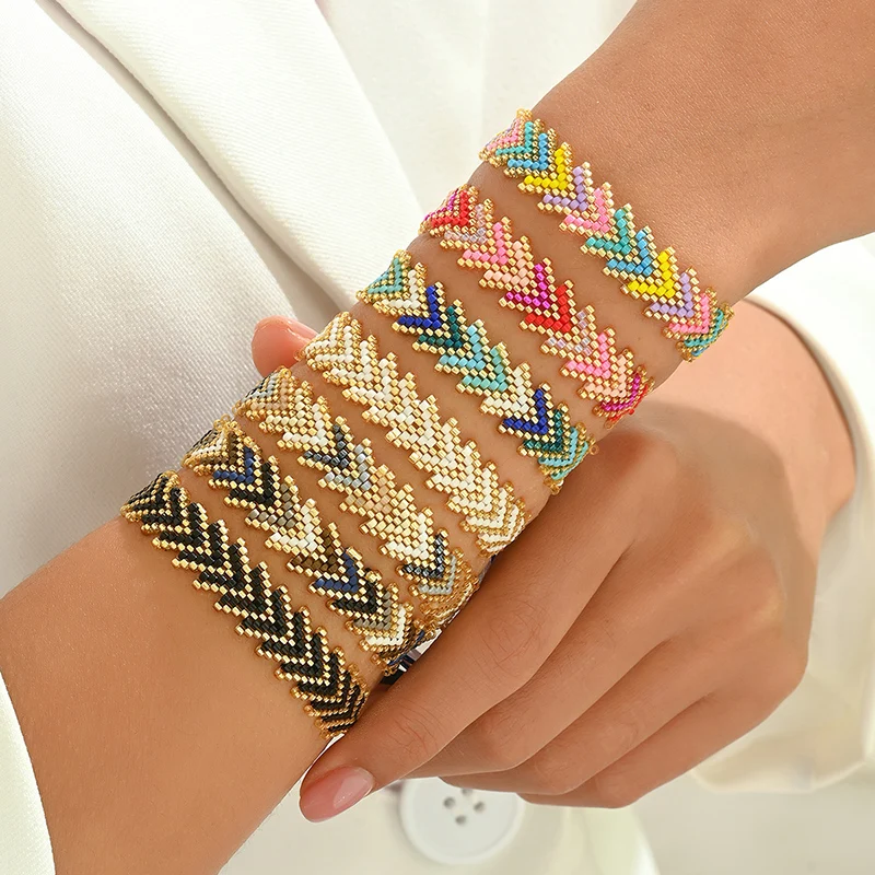Фото ZHONGVI Multi Color Dainty Arrow Series Trendy Handmade Jewelry Hawaii BOHO Fashion Beaded Bracelets Gifts for Her №1