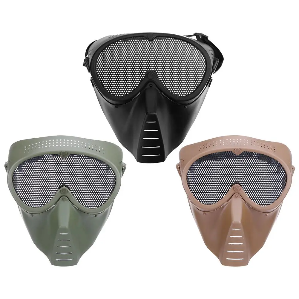 

Tactical Full Face Mesh Mask Balaclava Airsoft Paintball Halloween Mask CS Game Hunting Cycling Protective Helmet Liner Cap
