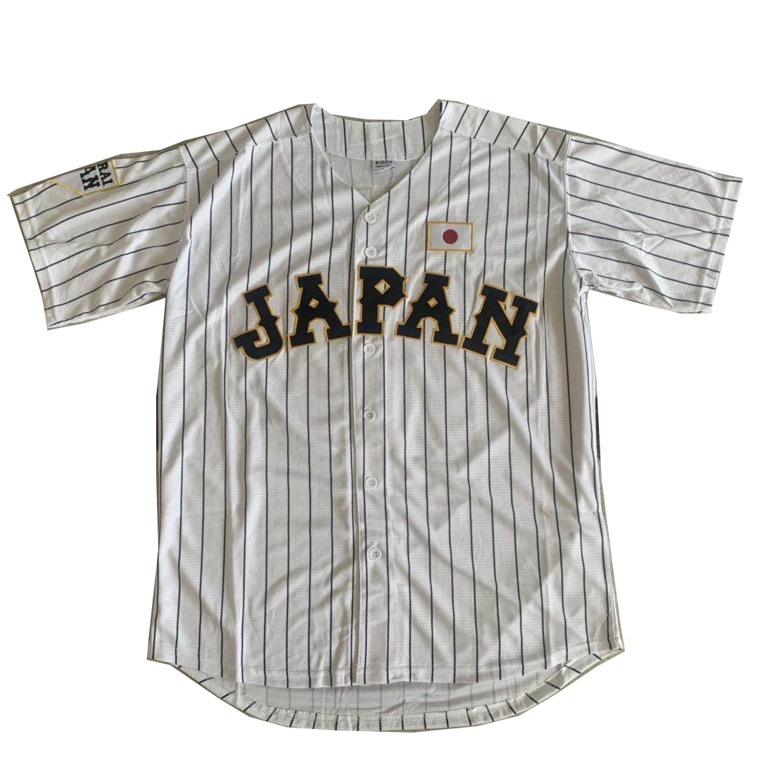BG baseball jerseys Japan 16 OHTANI jerseys Outdoor sportswear Embroidery sewing White stripes black Hip-hop Street culture 2020