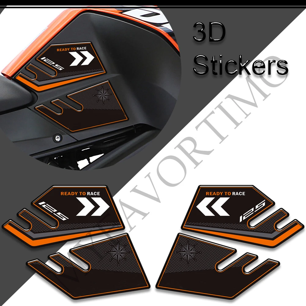 

For 125 Accessories Decals Tank Pad Side Grips Protection Gas Fuel Oil Kit Knee 125 2011-2018 2019 2020 2021 2022