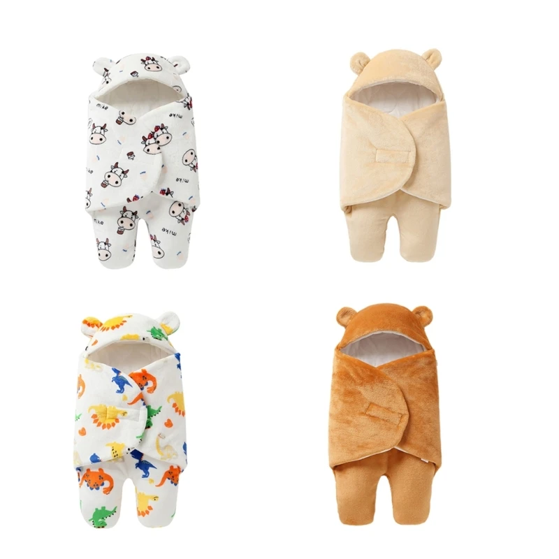 

Soft Flannel Infant Swaddle Muslin Blanket Newborn Baby Wrap Swaddling Blankets Sleeping Bag Thick Outfits