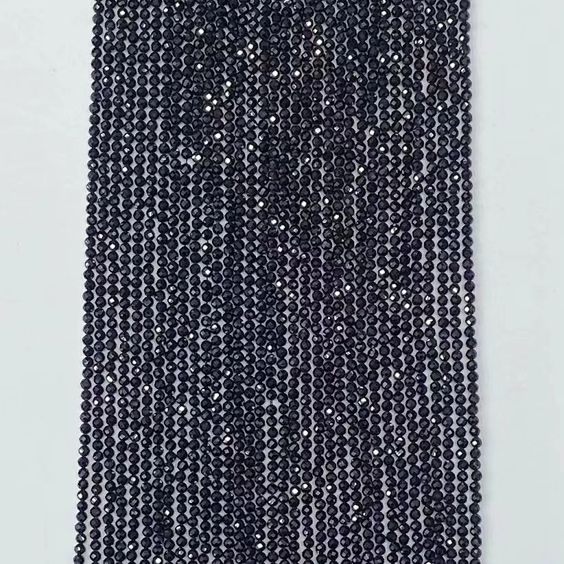 

Icnway natural 2mm 3mm,4mm,5mm,6mm spinel round faceted 39cm beads for jewelry making