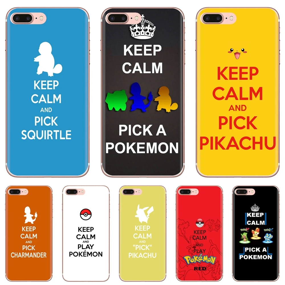 Прозрачный чехол из ТПУ для Huawei P30 P40 P20 P7 P8 P9 P10 Lite Plus Pro 2015 2016 2017 Mini Keep Calm And Pick A Pokemon |