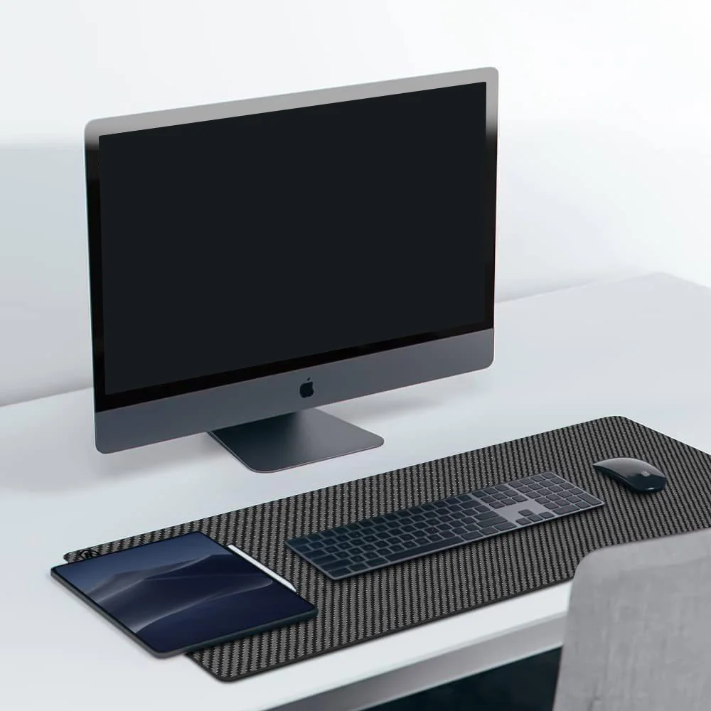 

Большой Настольный коврик из углеродного волокна, кожаный водонепроницаемый Настольный коврик, коврик для компьютерной мыши, экологически чистый Настольный коврик из пробки