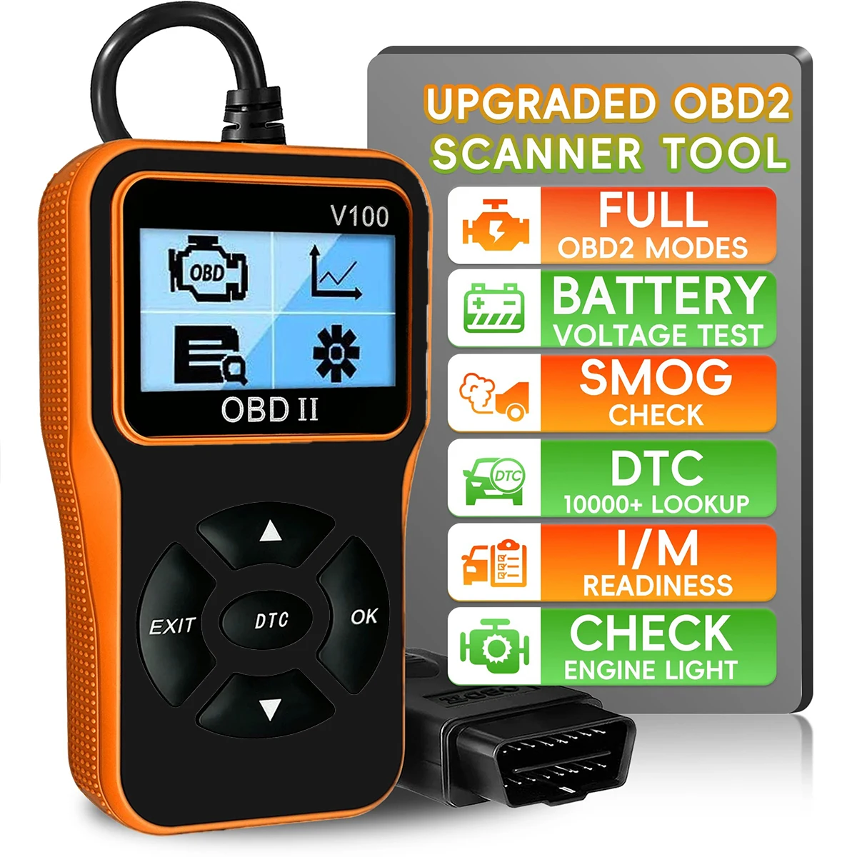 

Универсальный Диагностический Сканер OBD2 С Цифровым Дисплеем, Автоаксессуар Для Очистки Кодов Неисправностей Автомобиля RUOG...