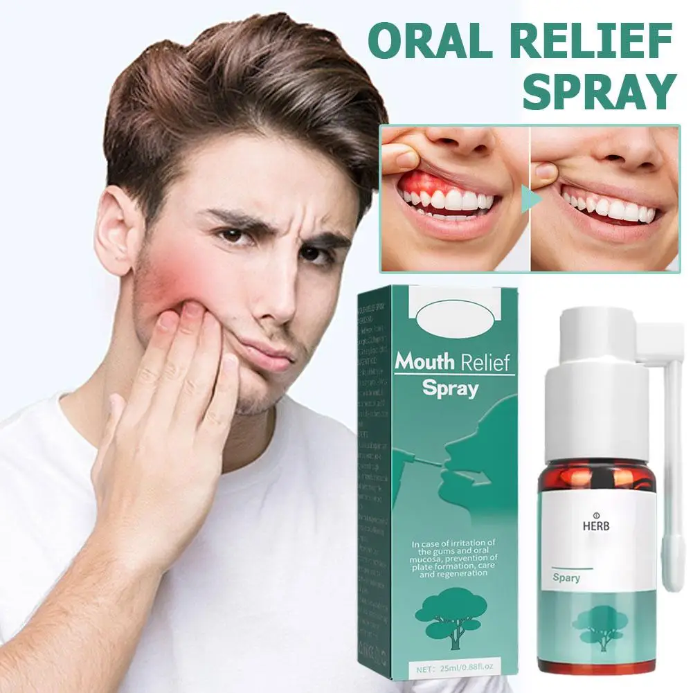 

Oral Relief Spray Relieve Mouth Sores Blisters Periodontal Pain Treatment Clean Care Antibacteria Pharyngitis Ulcer Gum Ora N8M5