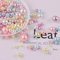 macaron color 3 8mm size ranging from abs non porous imitation pearls diy accessories round beads wedding color pearls