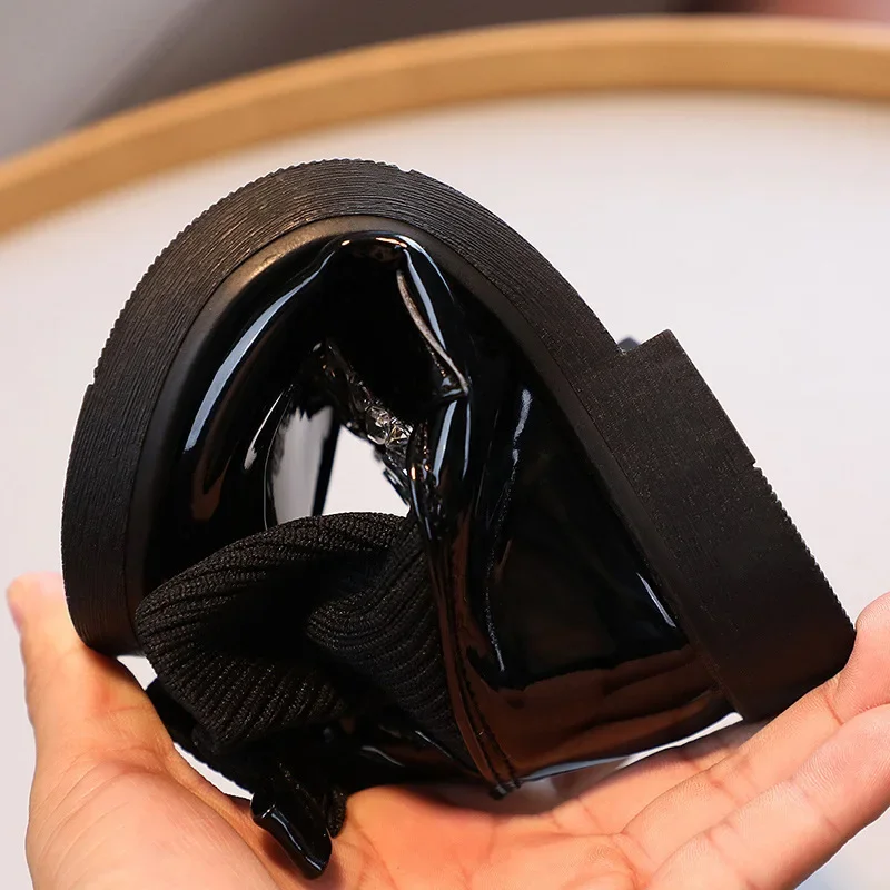 Высокие Эластичные Туфли Принцессы Без Шнуровки Для Девочек. Блестящие Ботинки С