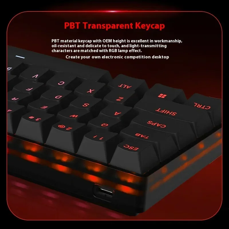 Проводная Механическая клавиатура Fierce Gaming Gear FIRE68 с магнитной осью игровая 8K