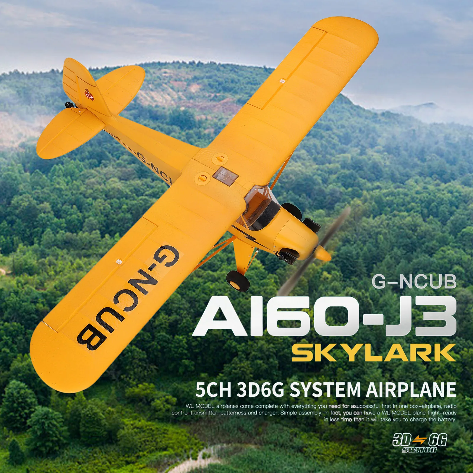 

WLtoys XK A160-J RC Airplane WLtoys 2.4GHz 4CH Remote Control Airplane RC Airplane Brushless Stunt Flying Aircraft Model Toys