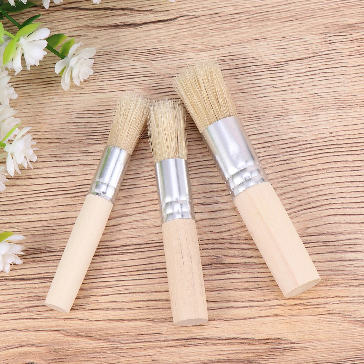 

3 Pcs Stencil Brush Mane Hollow Painting Brush Oil Acrylic Painting Supplies