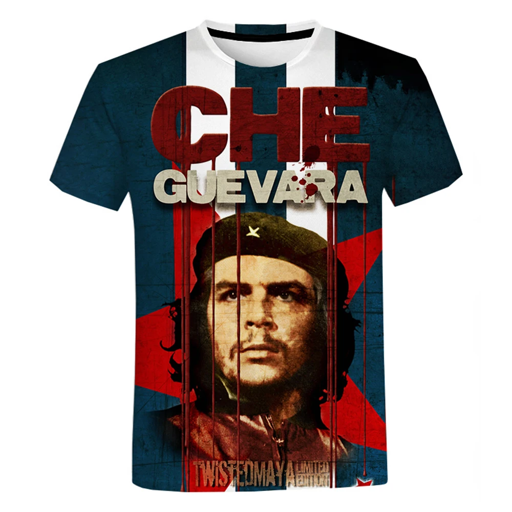 

World Celebrity Cuban Revolutionary Leader Che Guevara Free Liberty Freedom Fighter 3D Printing T-shirt Men Women Streetwear