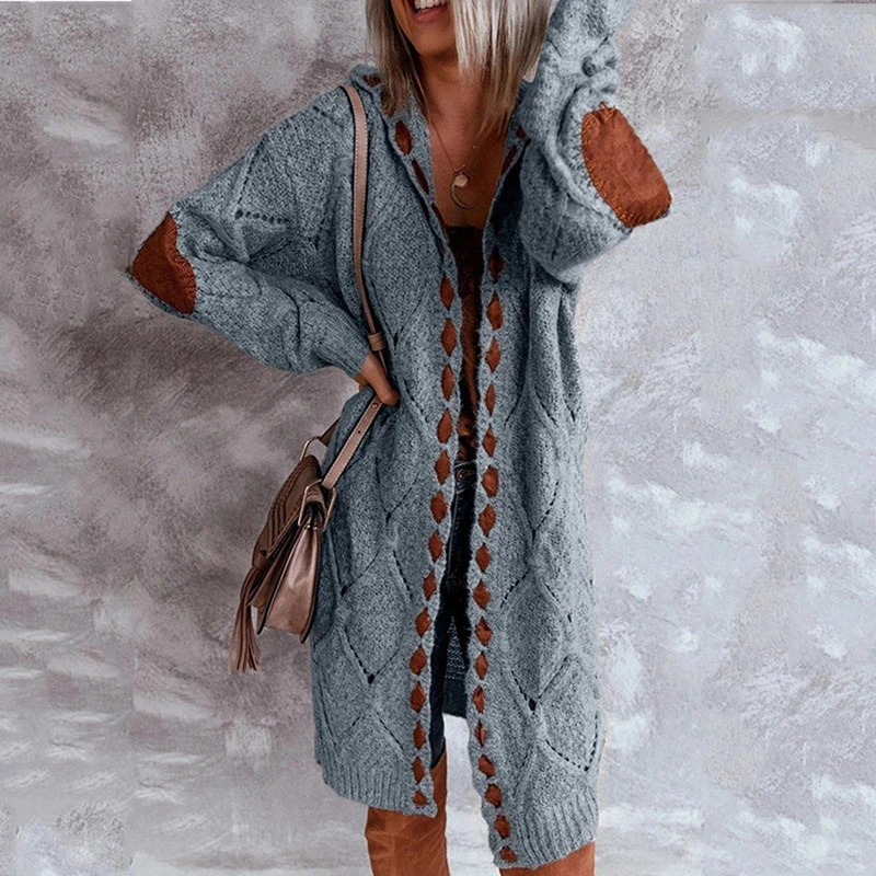 

Sweater Women Vintage Elegant Long Cardigan Hooded Ladies Knitted Thick Sexy Cute Girl Korean Japan Harajuku Streetwear Sweater