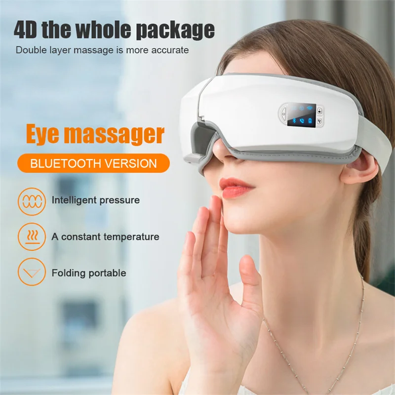 

4D Smart Airbag Vibration Eye Massager Eye Care Instrumen Heating Bluetooth Music Relieves Fatigue And Dark Circles