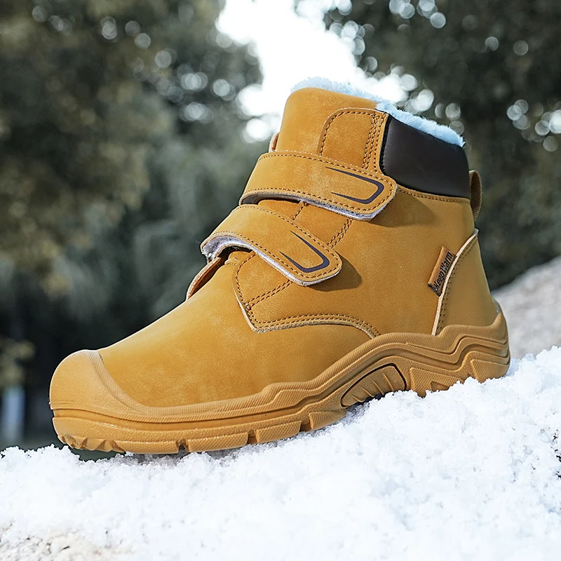 

Winter Children Boots Waterproof Kids Sneakers Plush Warm Snow Boots Boys Girls Walking Shoes Outdoor Non-slip Sports Sneakers