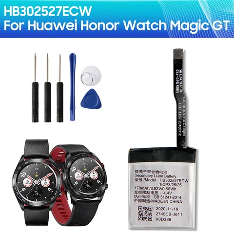 Новый аккумулятор HB302527ECW для Huawei Honor Watch Magic GT 178 мАч, Сменный аккумулятор для часов