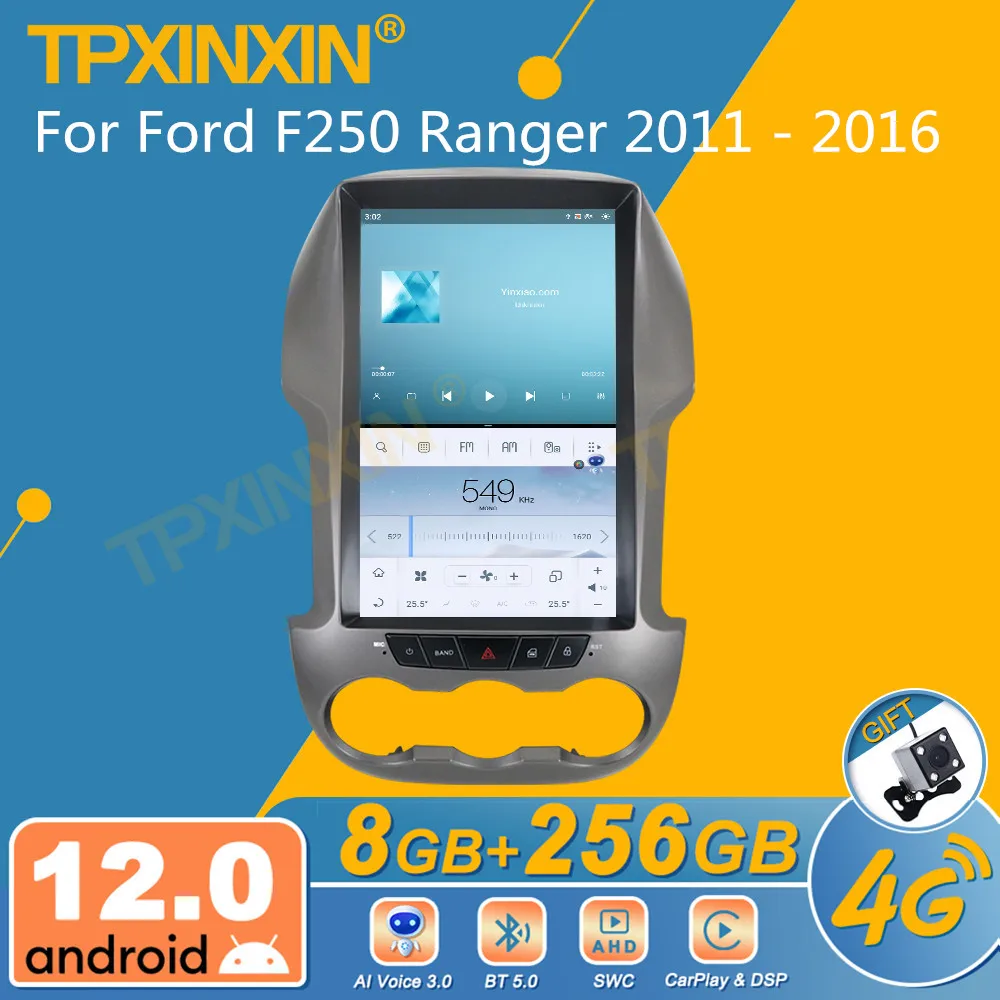 

Автомагнитола для Ford F250 Ranger 2011-2016, Android, экран Tesla, 2Din стереоприемник, Авторадио, мультимедийный плеер, головное устройство с GPS