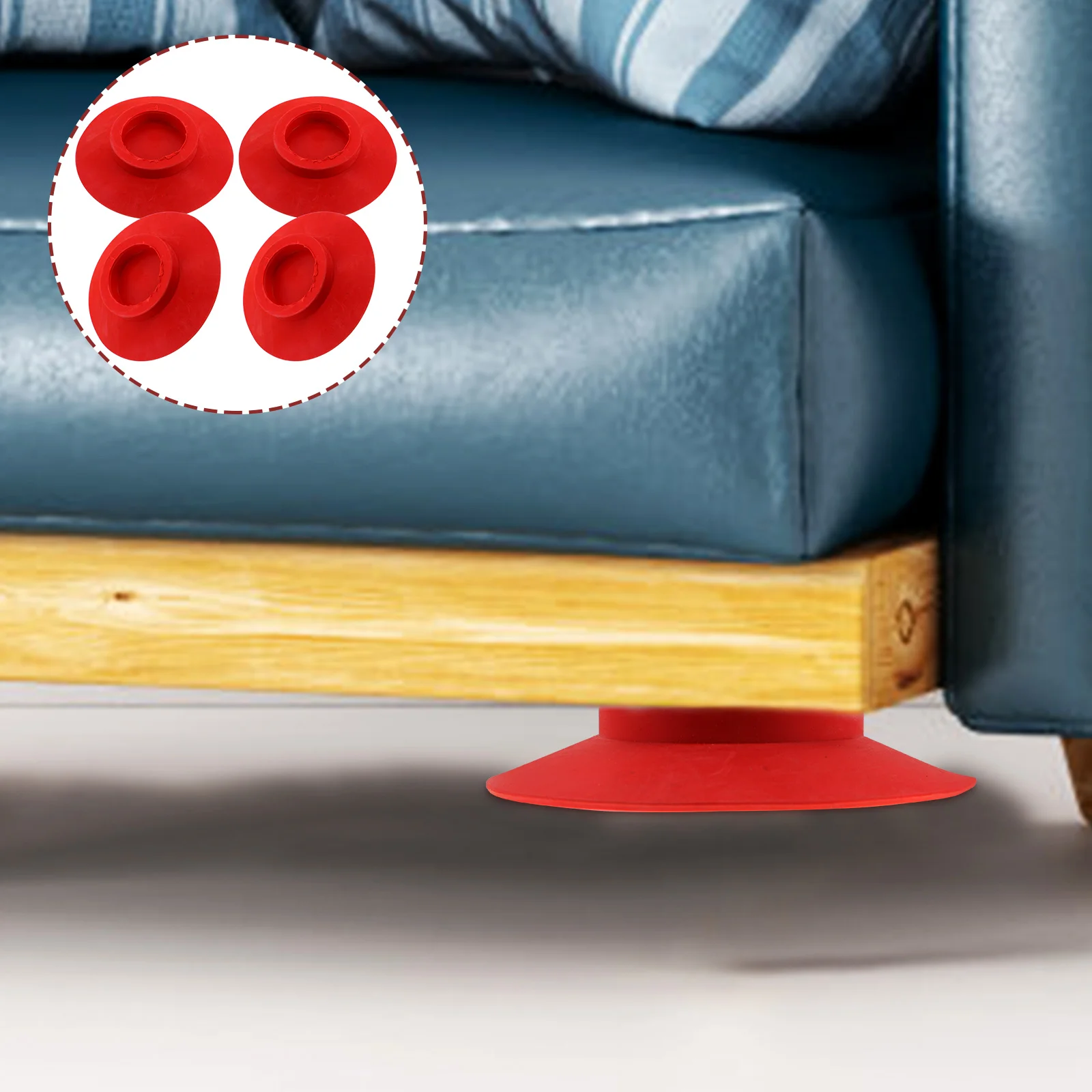 

4 Set Of Thicken Self Adhesive Rubber Nonslip Practical Chair Table Feet Pad Sofa Couch Leg Caps Hardwood Floor Protectors