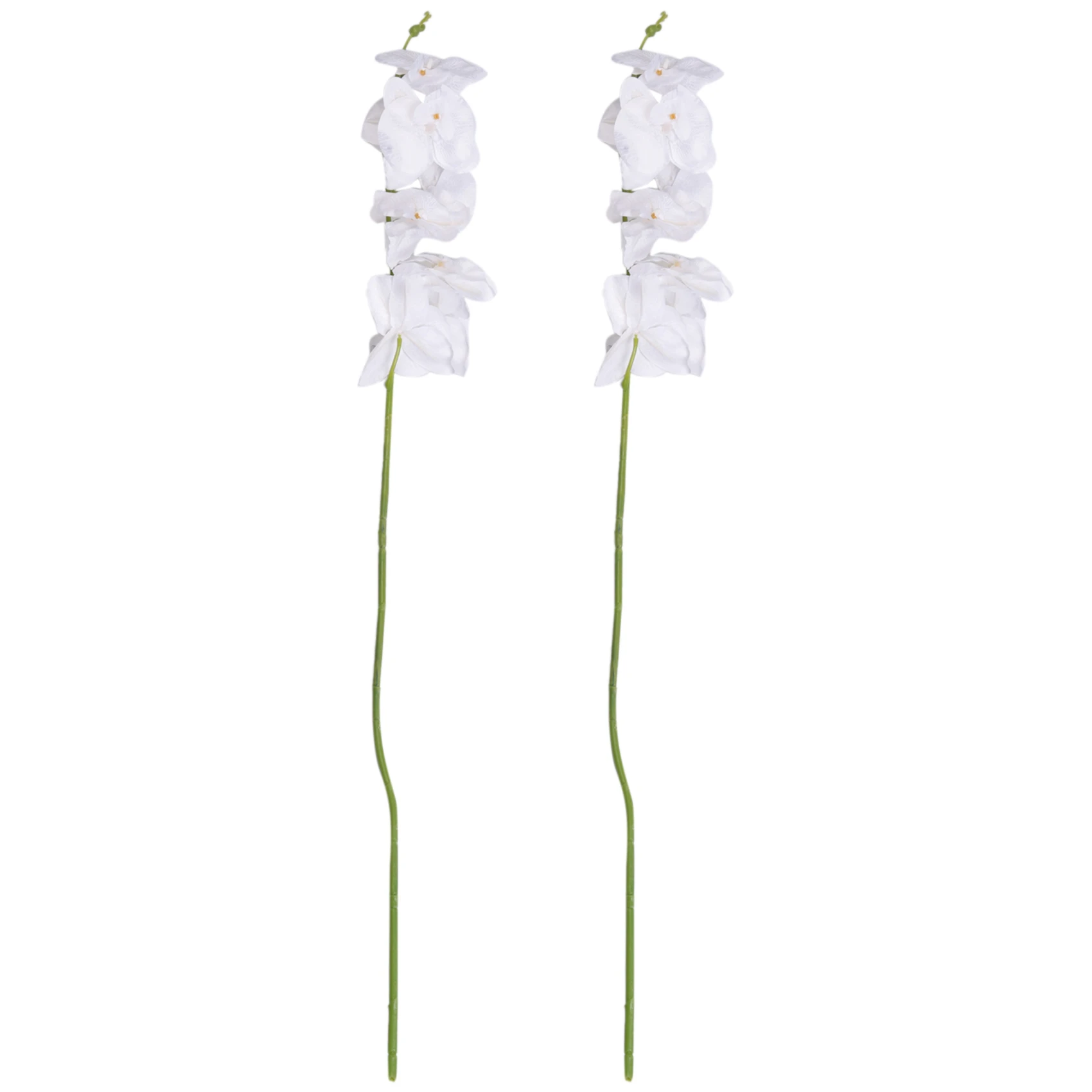 2Pcs 38inch Artificial Real Contact Orchids Flowers 9Heads Latex Phalaenopsis Stems for DIY Wedding Centerpieces,Kitchen