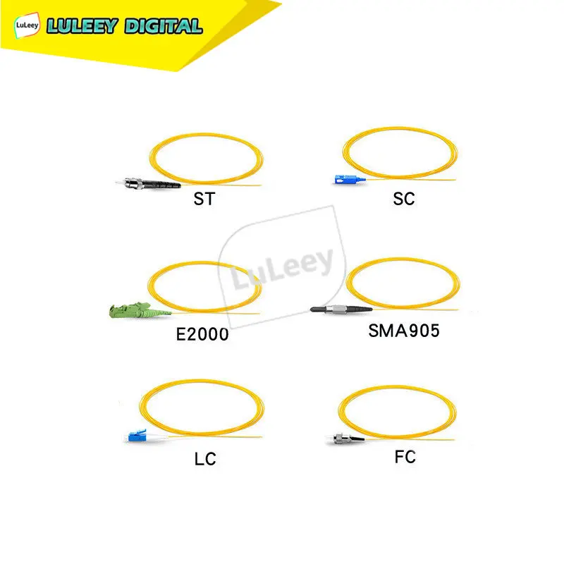 

50 шт. волоконно-оптический хвостовой волоконный FC/UPC Одномодовый одножильный 9/125um ПВХ