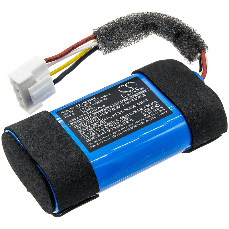 

CS Speaker Battery for JBL Flip 5 JBLFLIP5WHTAM Fits 1INR19/66-2 ID1060-B 5200mAh/19.24Wh Li-ion 3.70V CS-JMF500SL