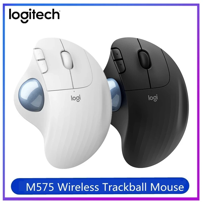 Беспроводная трэкбол-Мышь Logitech ERGO M575, Bluetooth, с возможностью установки на мышь с приемником USB