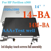 aaaa 14 inch lcd for hp pavilion x360 14 ba 14m ba lcd display touch screen digitizer complete assembly full top hlaf upper set